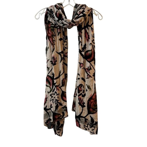 Lane Bryant Women's Floral Rectangle Scarf Wrap Multicolor Spring - Picture 1 of 6